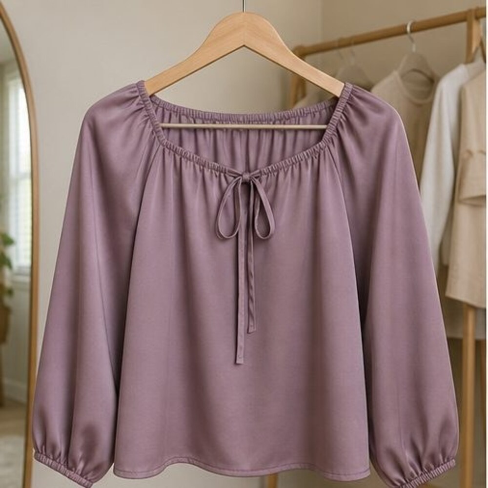 Mauve Peplum Top